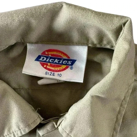 Dickies Pioneers Scouts Illinois Youth Button Shirt Youth Size 10 Tan - Picture 10 of 12